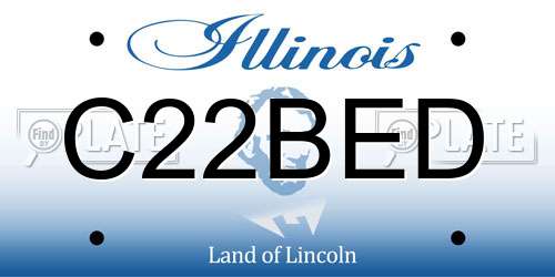C22BED Illinois License Plate