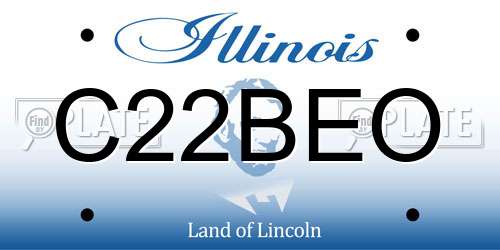 C22BEO Illinois License Plate
