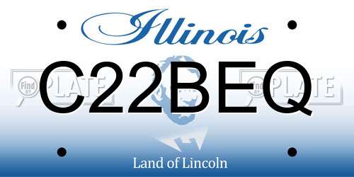 C22BEQ Illinois License Plate