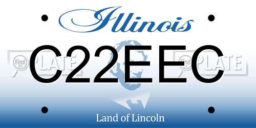 C22EEC Illinois License Plate