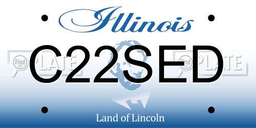 C22SED Illinois License Plate