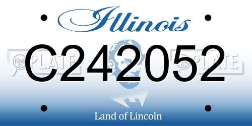 C242052 Illinois License Plate