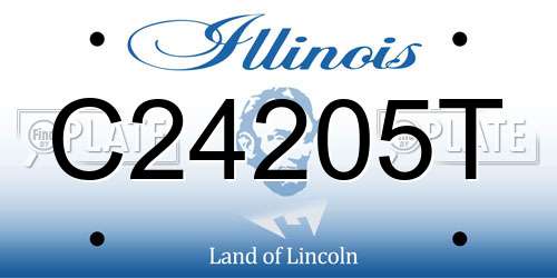 C24205T Illinois License Plate