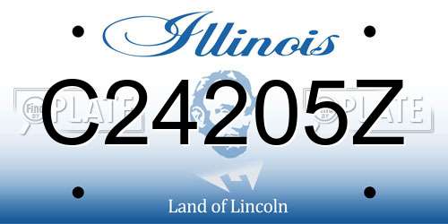 C24205Z Illinois License Plate