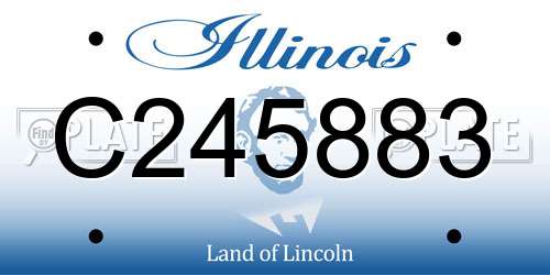 C245883 Illinois License Plate