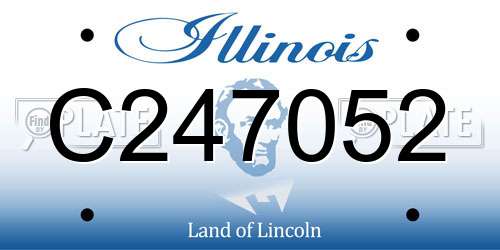 C247052 Illinois License Plate