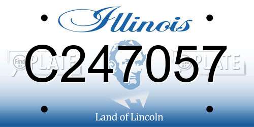 C247057 Illinois License Plate