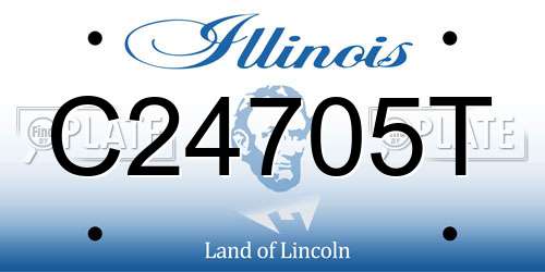 C24705T Illinois License Plate