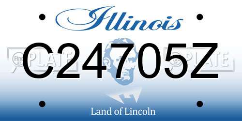 C24705Z Illinois License Plate