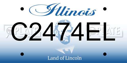 C2474EL Illinois License Plate