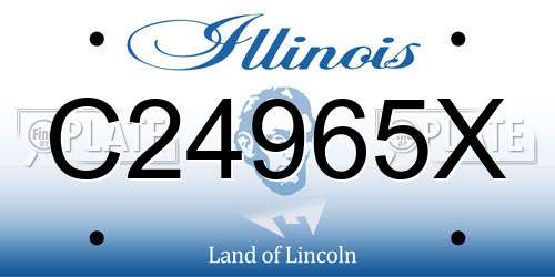 C24965X Illinois License Plate