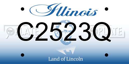 C2523Q Illinois License Plate