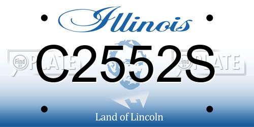 C2552S Illinois License Plate