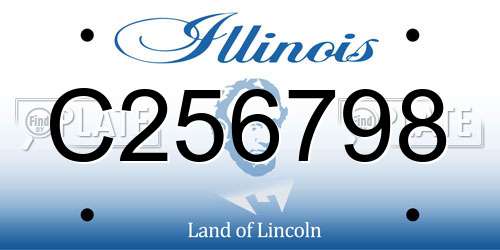 C256798 Illinois License Plate