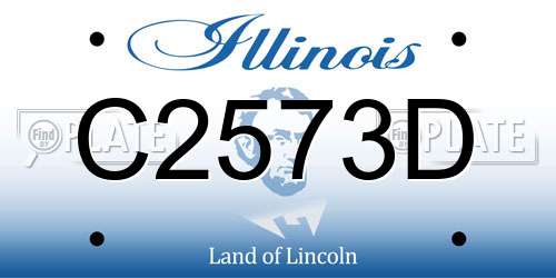 C2573D Illinois License Plate