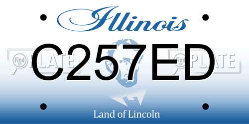 C257ED Illinois License Plate