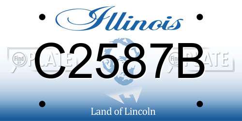C2587B Illinois License Plate