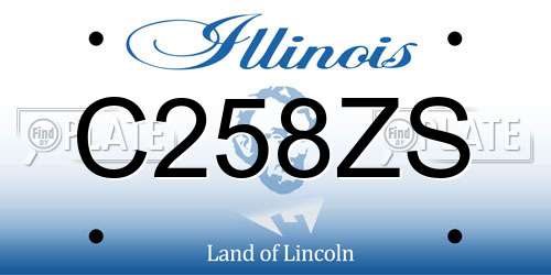 C258ZS Illinois License Plate
