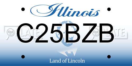 C25BZB Illinois License Plate