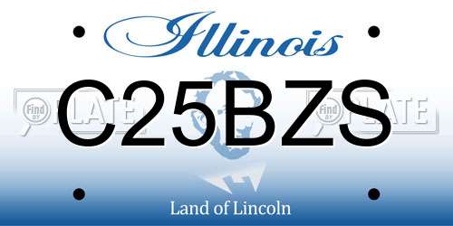 C25BZS Illinois License Plate