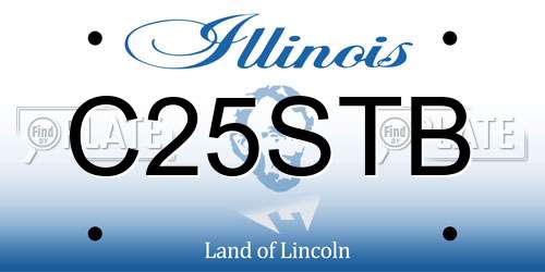C25STB Illinois License Plate