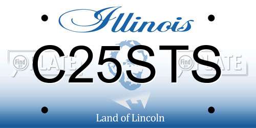 C25STS Illinois License Plate