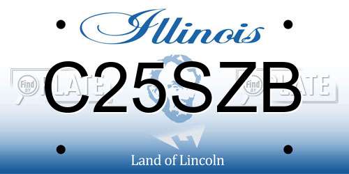 C25SZB Illinois License Plate