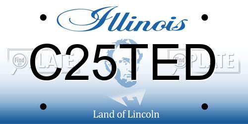 C25TED Illinois License Plate