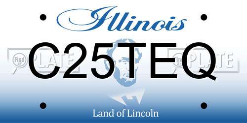 C25TEQ Illinois License Plate