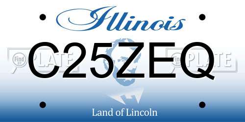 C25ZEQ Illinois License Plate
