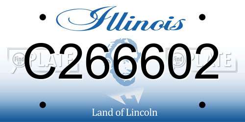 C266602 Illinois License Plate