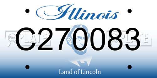 C270083 Illinois License Plate