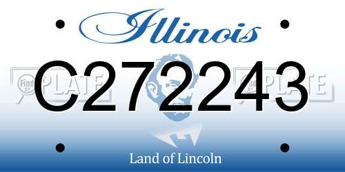 C272243 Illinois License Plate