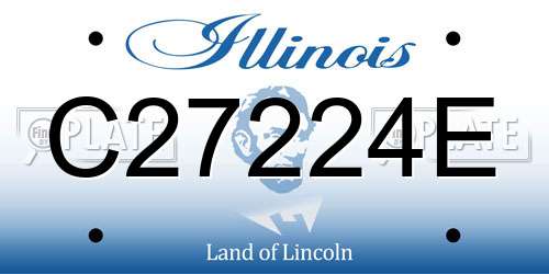 C27224E Illinois License Plate