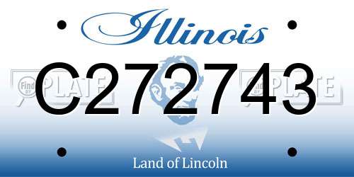 C272743 Illinois License Plate