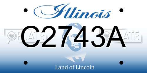 C2743A Illinois License Plate