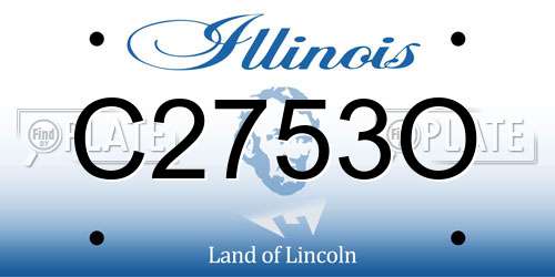 C2753O Illinois License Plate