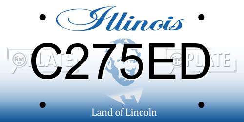 C275ED Illinois License Plate
