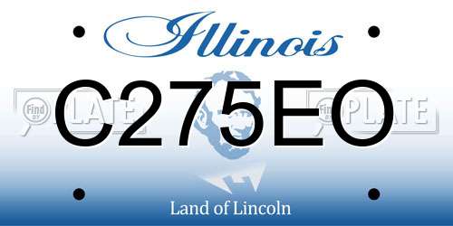 C275EO Illinois License Plate