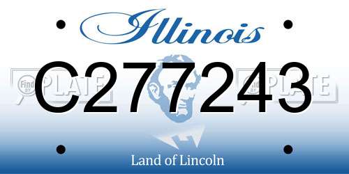 C277243 Illinois License Plate