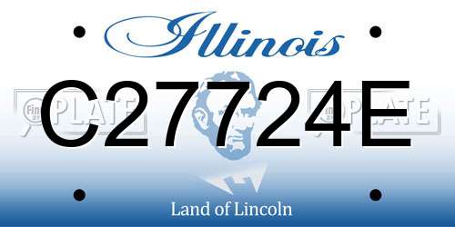 C27724E Illinois License Plate