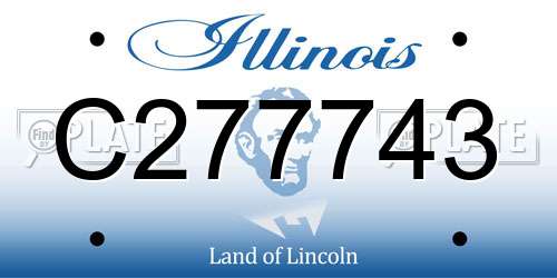 C277743 Illinois License Plate