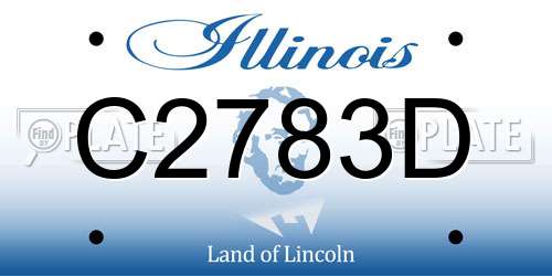 C2783D Illinois License Plate
