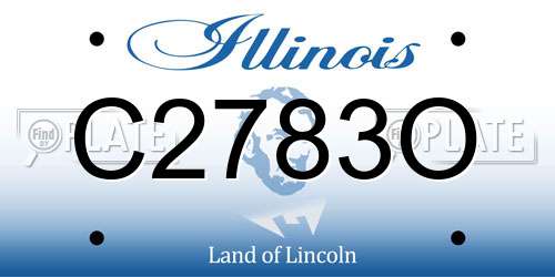 C2783O Illinois License Plate