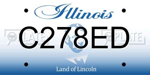 C278ED Illinois License Plate
