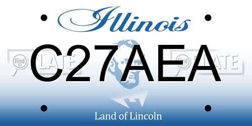 C27AEA Illinois License Plate