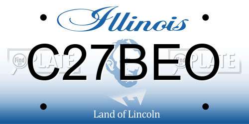 C27BEO Illinois License Plate