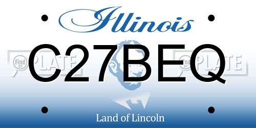 C27BEQ Illinois License Plate