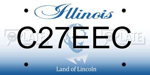 C27EEC Illinois License Plate