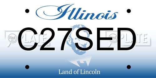 C27SED Illinois License Plate